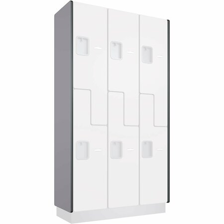 GLOBAL INDUSTRIAL Optional Side Panel for Wood Lockers, Gray 290630
